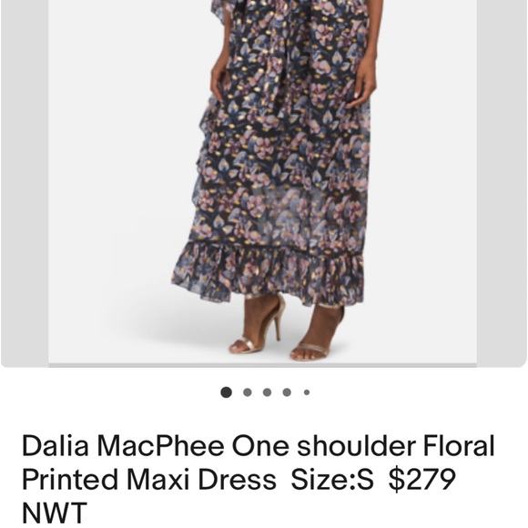 Dalia Macphee One Shoulder Floral Dress - Picture 2 of 2
